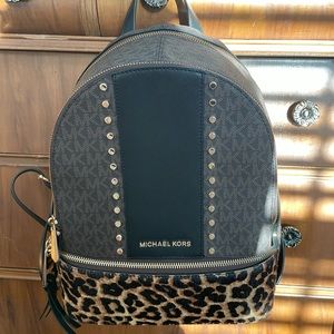 Michael Kors Leopard Backpack
